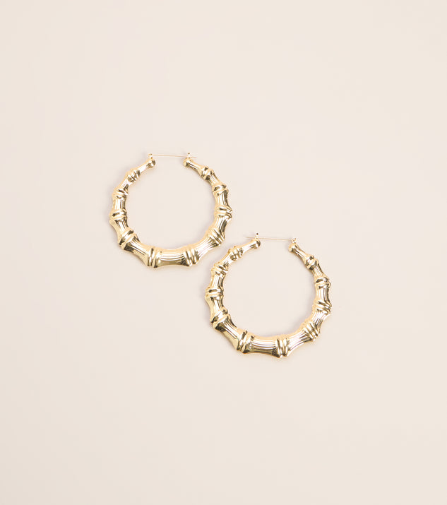 Windsor Booked And Bold Bamboo Hoop Earrings