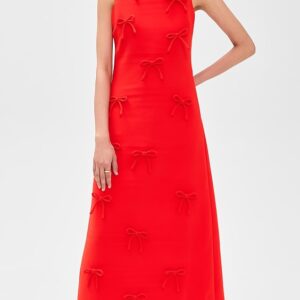 English Factory Bow Detailed Sleeveless Midi Dress Bow Detailed Sleeveless Midi Dress