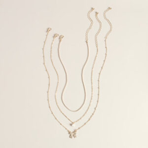 Windsor Bow On Cue Layered Charm Necklace Bow On Cue Layered Charm Necklace