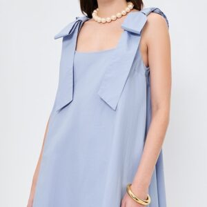 English Factory Bow Sleeveless Mini Dress Bow Sleeveless Mini Dress