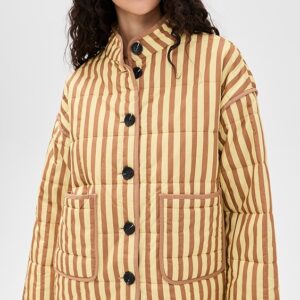 Avec Les Filles Box Quilted Jacket with Patch Pockets Box Quilted Jacket with Patch Pockets