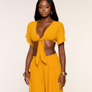 Windsor Breezy And Bold Tie-Front Top