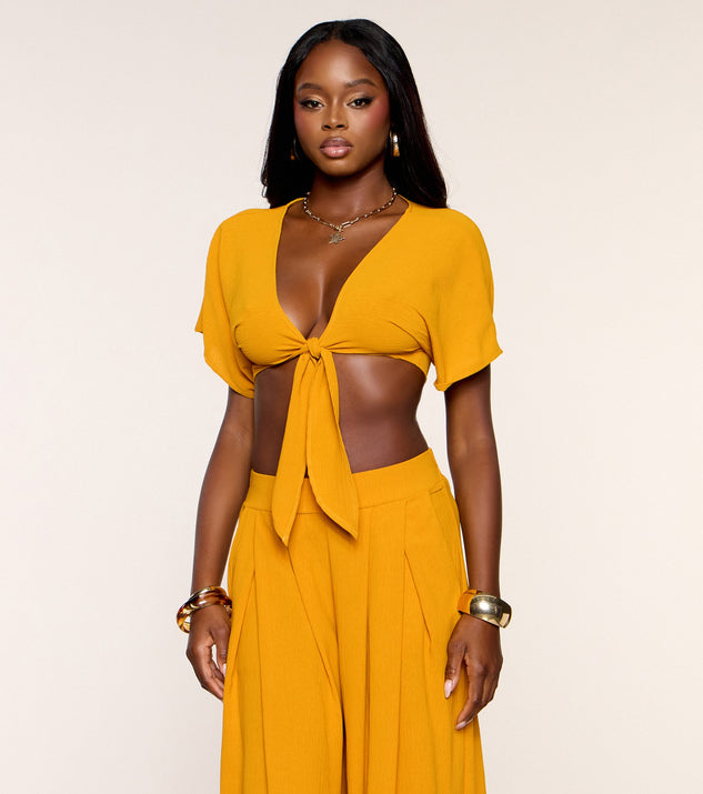 Windsor Breezy And Bold Tie-Front Top