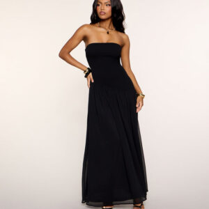 Breezy Strapless Drop Waist Maxi Dress