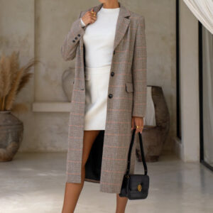 Briar Brown Plaid Coat