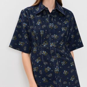 Briar Corduroy Short Sleeve Button Down Dress