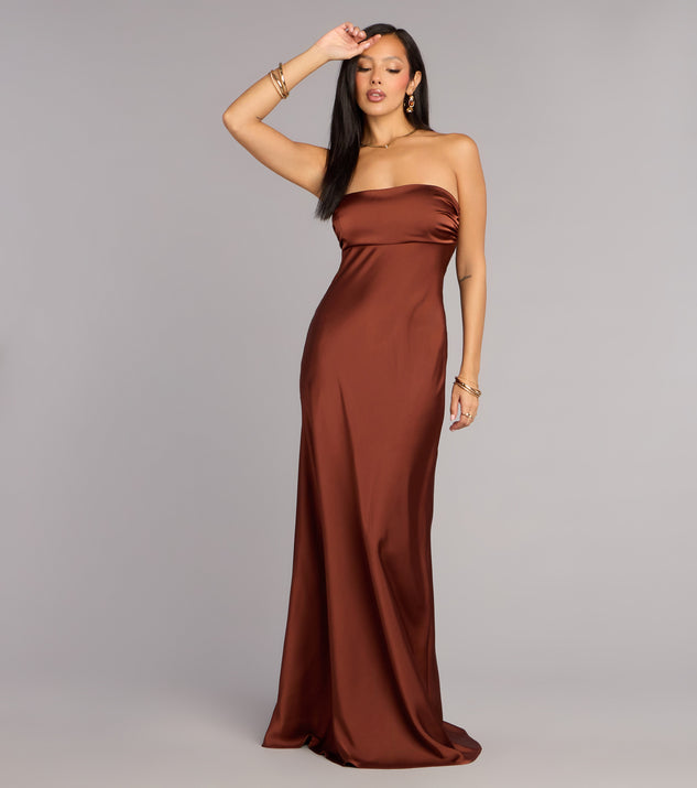 Windsor Brienna Satin Tie A-Line Formal Dress