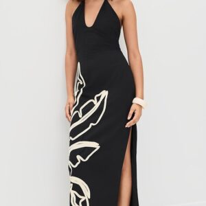 Seven Wonders Brontie Keyhole Halter Midi Dress