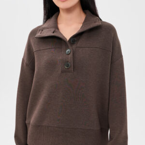 Varley Bronya Button Placket Sweatshirt