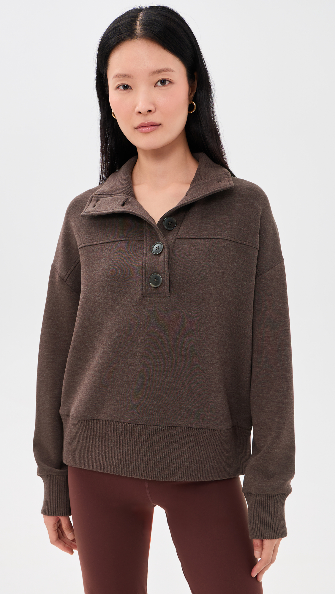Varley Bronya Button Placket Sweatshirt