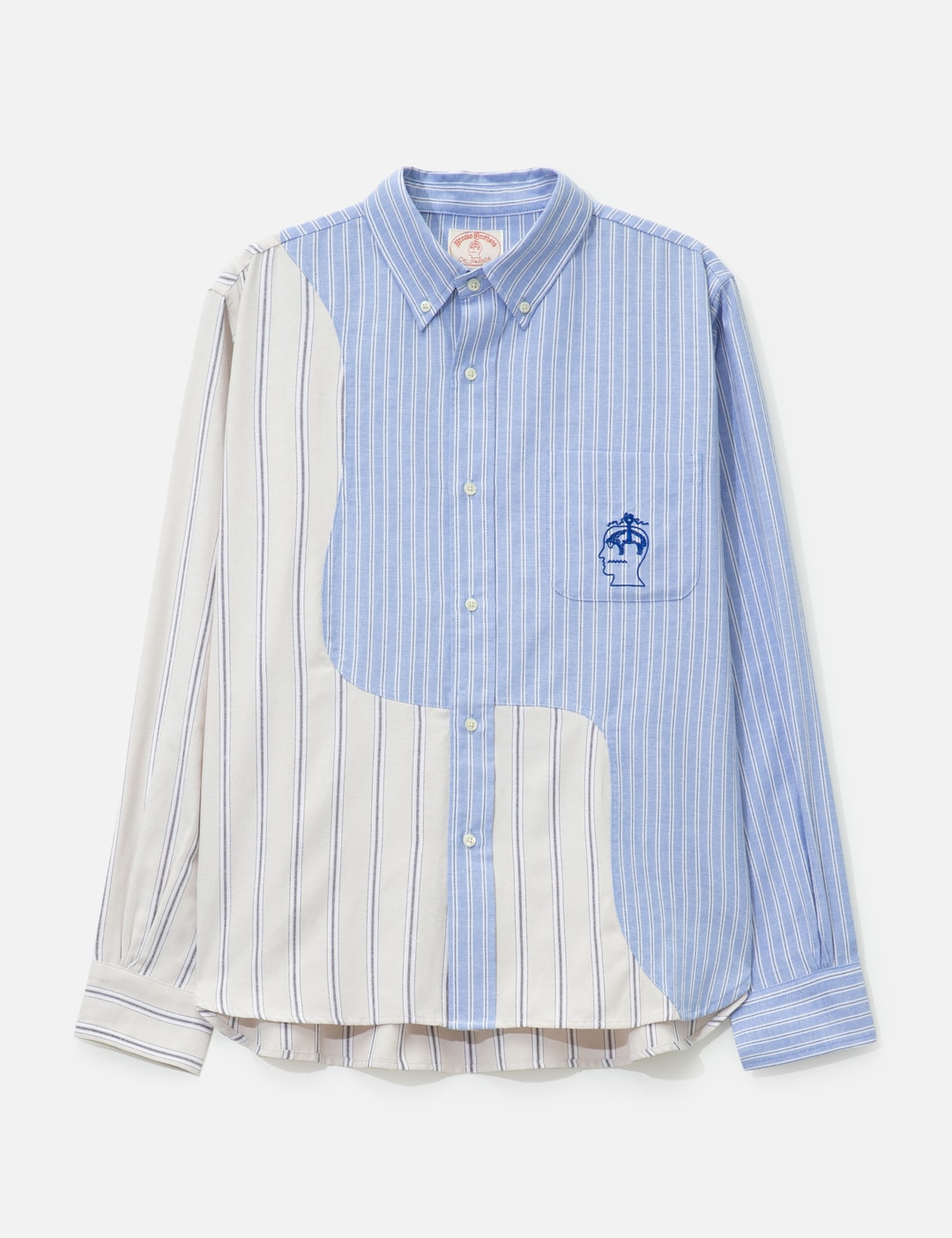 Brain Dead Brooks Brothers California Organic Panel Oxford Button Up