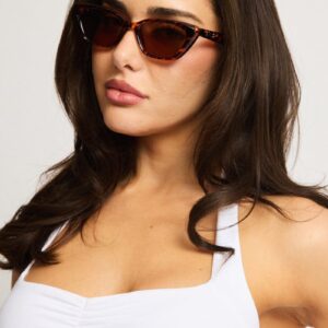 Ally Fashion Brown Animal Print Cat Eye Sunglasses Brown Animal Print Cat Eye Sunglasses