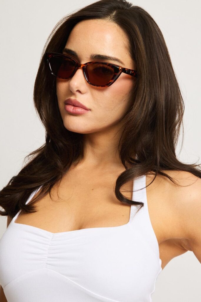Ally Fashion Brown Animal Print Cat Eye Sunglasses Brown Animal Print Cat Eye Sunglasses