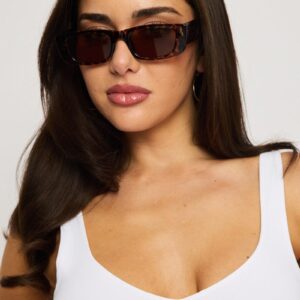 Ally Fashion Brown Animal Print Square Sunglasses Brown Animal Print Square Sunglasses