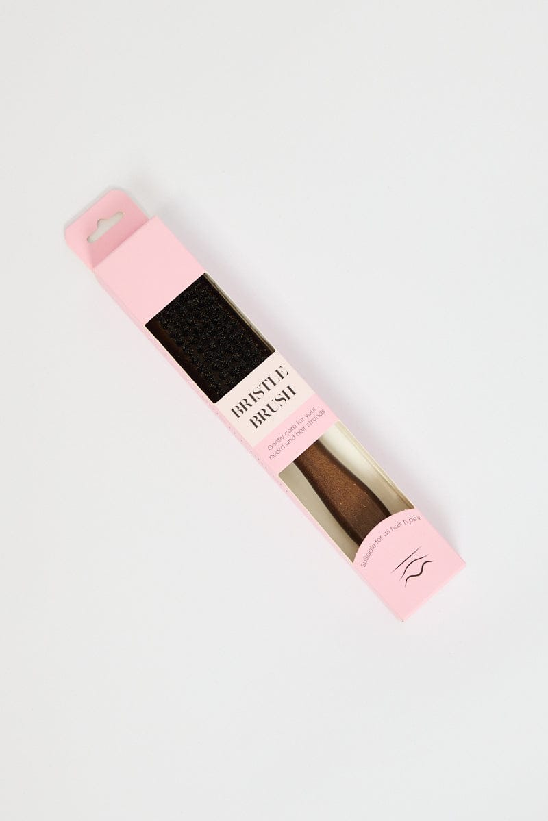Ally Fashion Brown Boar Bristle Hair And Beard Brush Comb