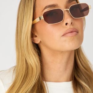 Brown Geometric Fashion Sunglasses | Ally Fashion
