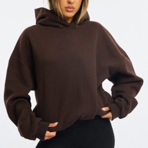 Brown Graphic Hoodie Sweater Long Sleeve