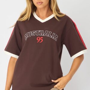 Brown Graphic Tee Short Sleeve