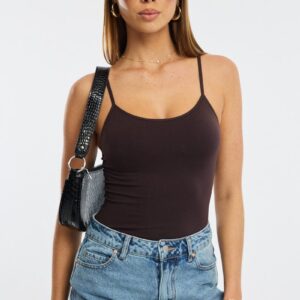 Brown Singlet Top Seamless
