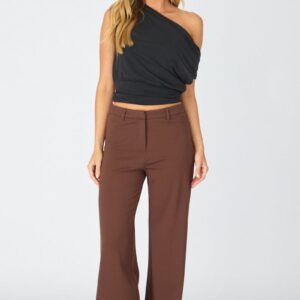 Brown Straight Leg Pants Ponte