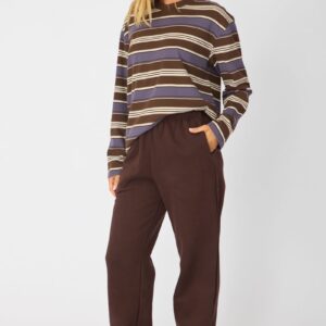Brown Track Pants Elasticated Waist