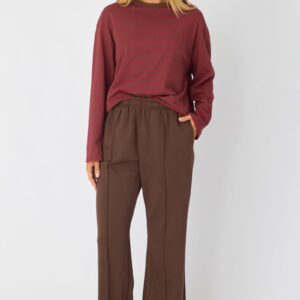 Ally Fashion Brown Track Pants Wide Leg