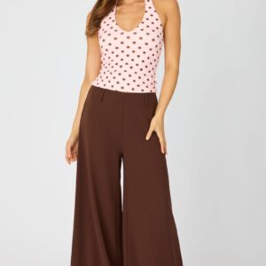 Ally Fashion Brown Wide Leg Pants