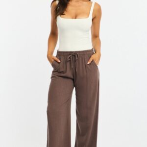 Brown Wide Leg Pants