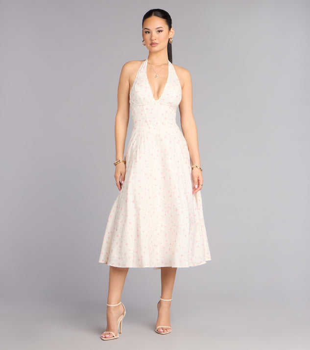 Windsor Brunch Bloom Floral Butterfly Midi Dress