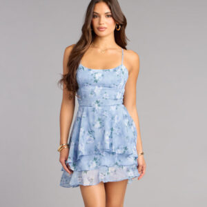 Windsor Brunch Plans Floral Chiffon Skater Dress Brunch Plans Floral Chiffon Skater Dress