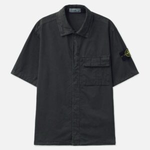 Brushed Organic Cotton Canvas 'Old' Effect Shirt