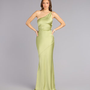 Brynlee Satin Open Back Formal Dress