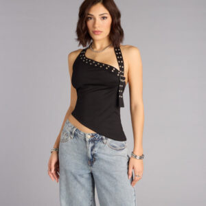 Buckle Up Asymmetrical Halter Top