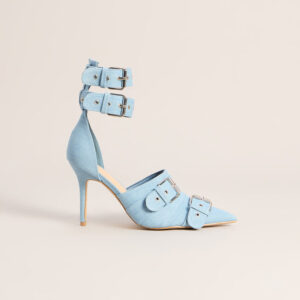 Windsor Buckle Up Babe Denim Stiletto Pumps Buckle Up Babe Denim Stiletto Pumps