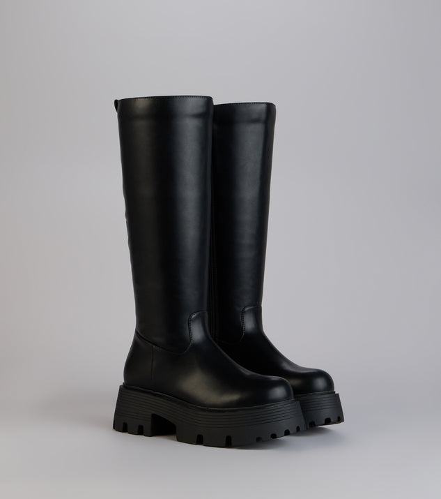 Windsor Built To Stomp Faux Leather Lug Boots