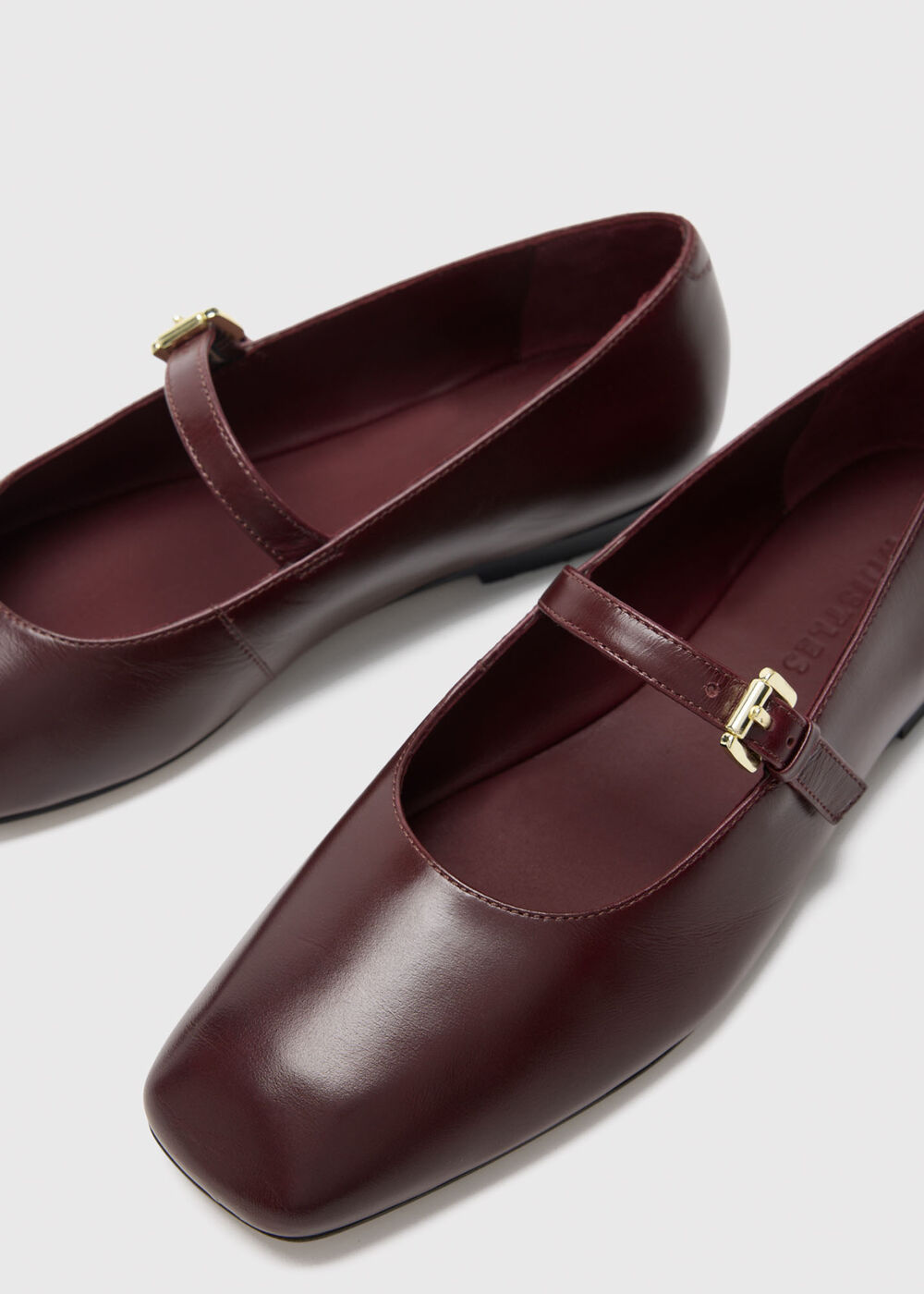 Burgundy Mary Jane Ballet Pump - Image 3
