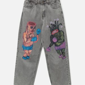 Butter Goods Butter Goods X Daniel Johnston Boxing Denim Jeans Butter Goods X Daniel Johnston Boxing Denim Jeans