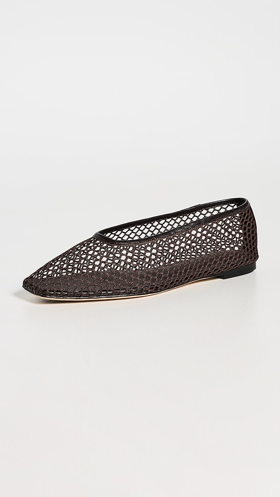 Tony Bianco Buzz Square Toe Mesh Flats
