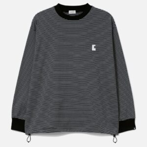 "C" Striped Long Sleeves T-Shirt With Drawstrings
