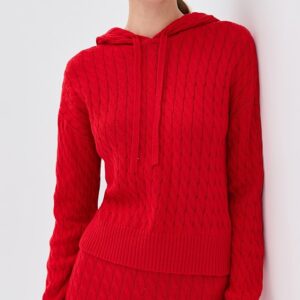 LE BOP Cable Knit Hoodie