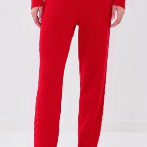 LE BOP Cable Knit Joggers