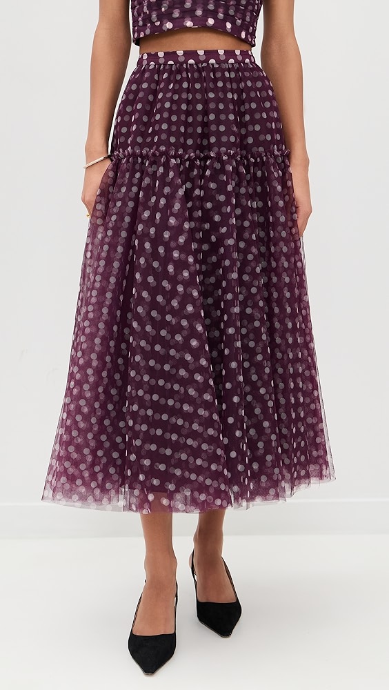 Cinq à Sept Camille Polka Dot Selly Skirt