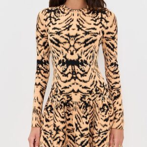 Ulla Johnson Camryn Jacquard Knit Long Sleeve Dress Camryn Jacquard Knit Long Sleeve Dress