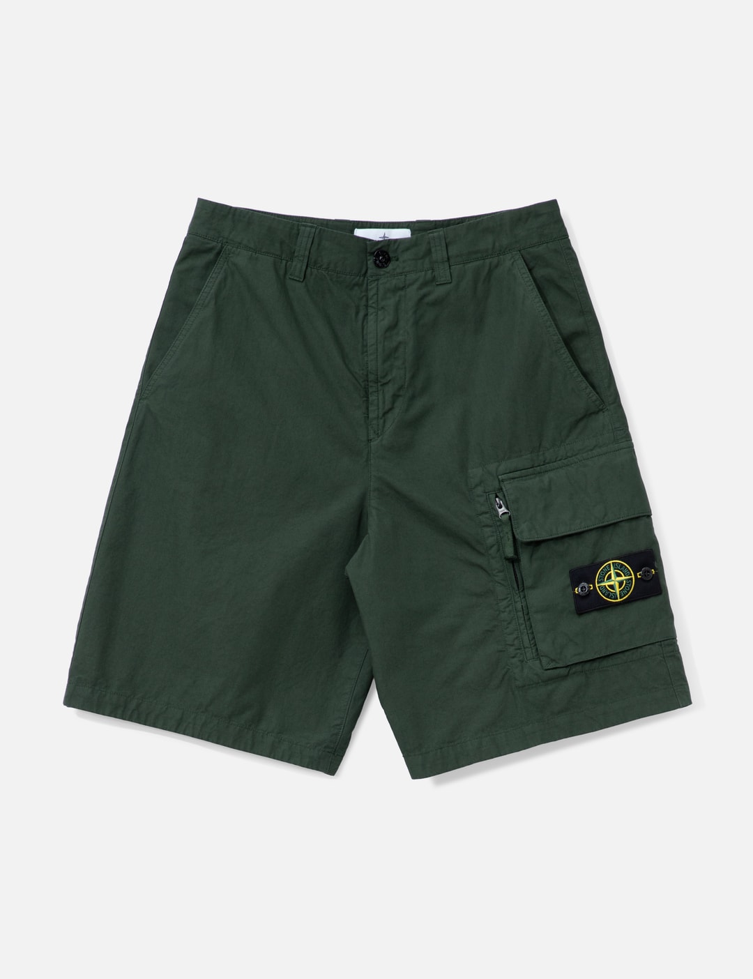 Stone Island Canvas Weave Cotton Shorts