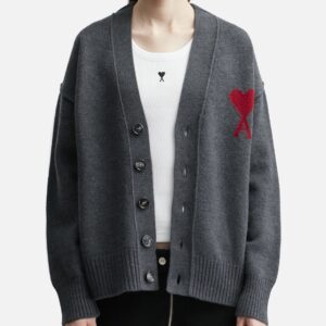 Cardigan With Contrasted Ami De Coeur