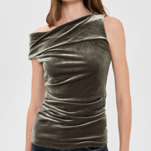 AGOLDE Carlin Velvet Top