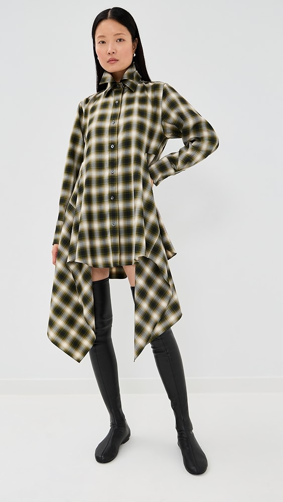 Monse Cascade Front Shirt Dress