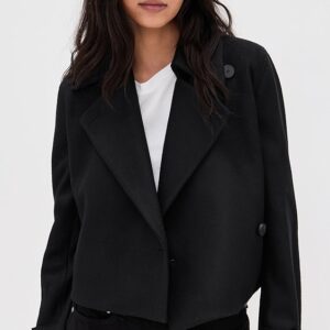 Harris Wharf London Cashmere Blend Cropped Trench Coat