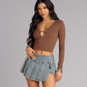 Casual Cool-Girl Long Sleeve Top