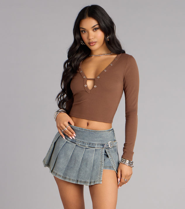 Windsor Casual Cool-Girl Long Sleeve Top